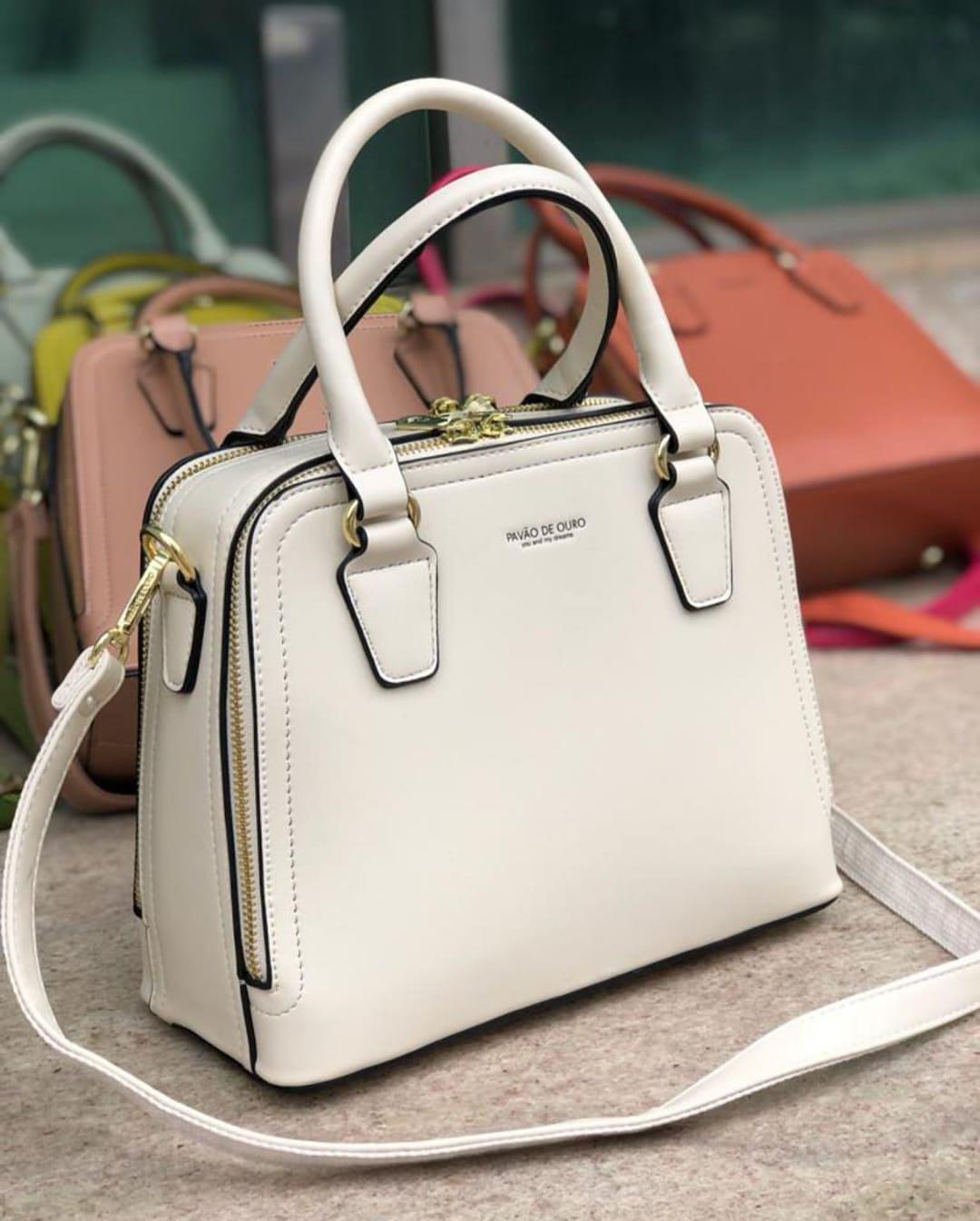 bolsa pavão de ouro feminina