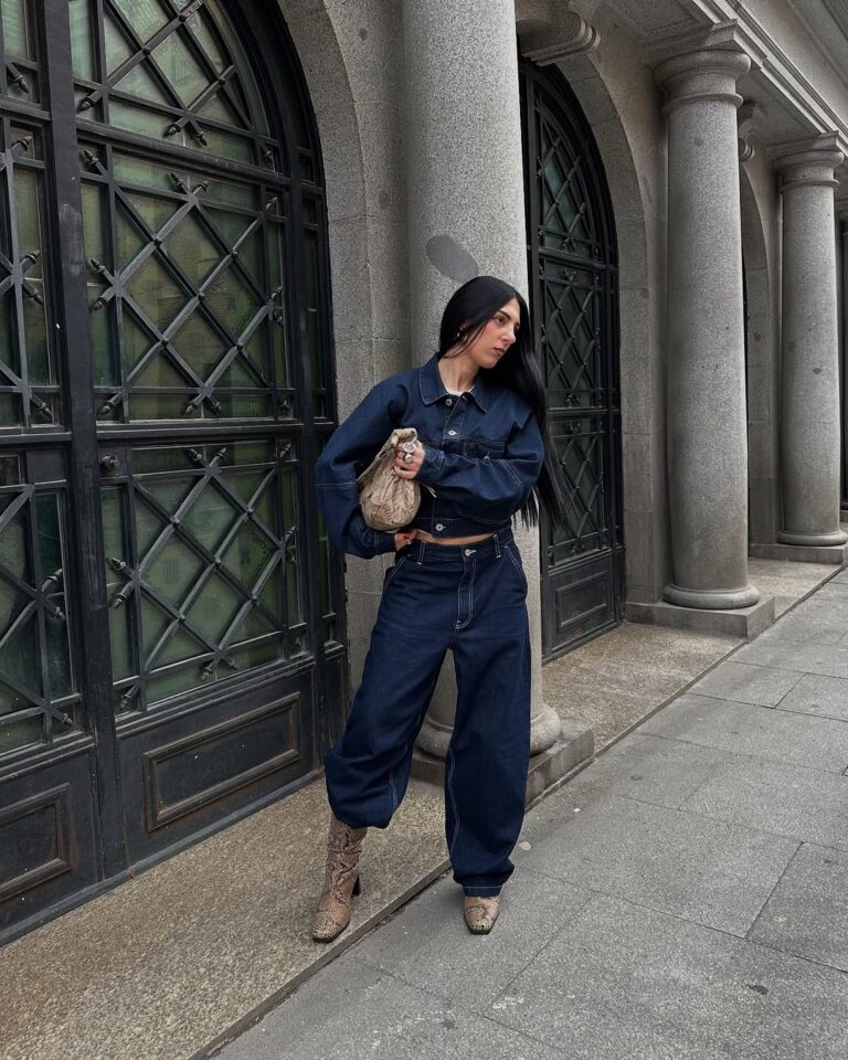 bota jeans feminina