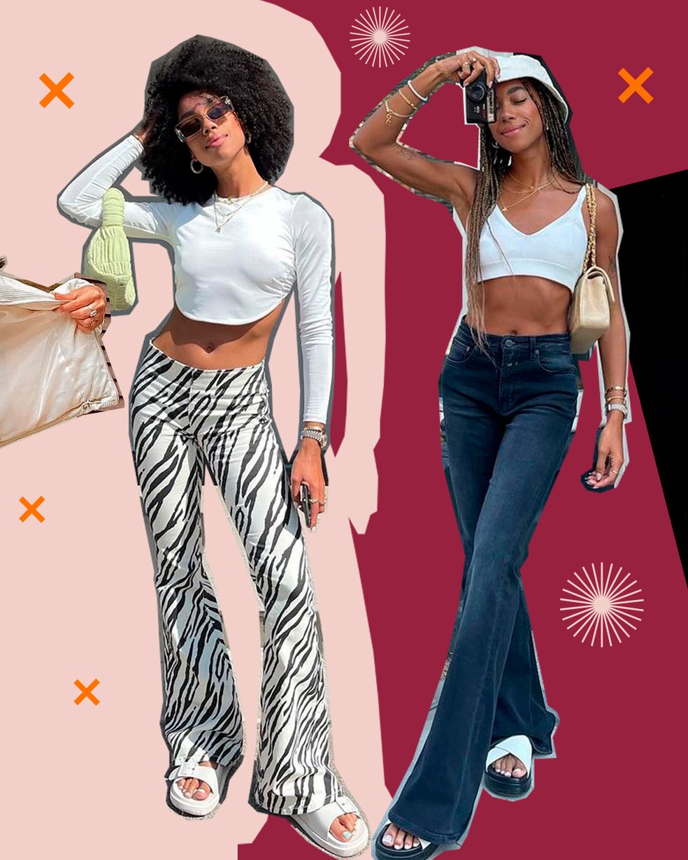 calça flare anos 2000