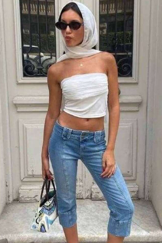 calça capri monocromática