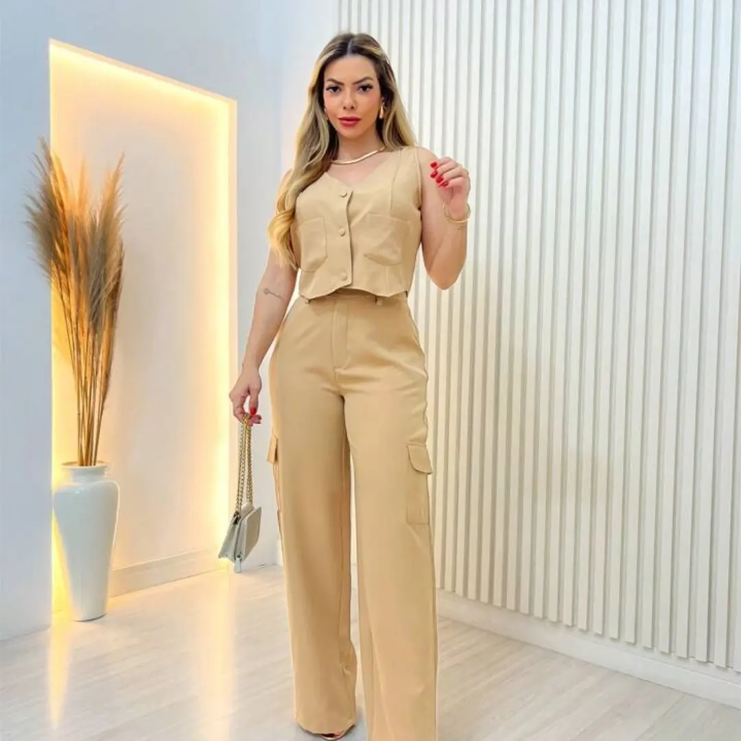 calça cropped alfaiataria