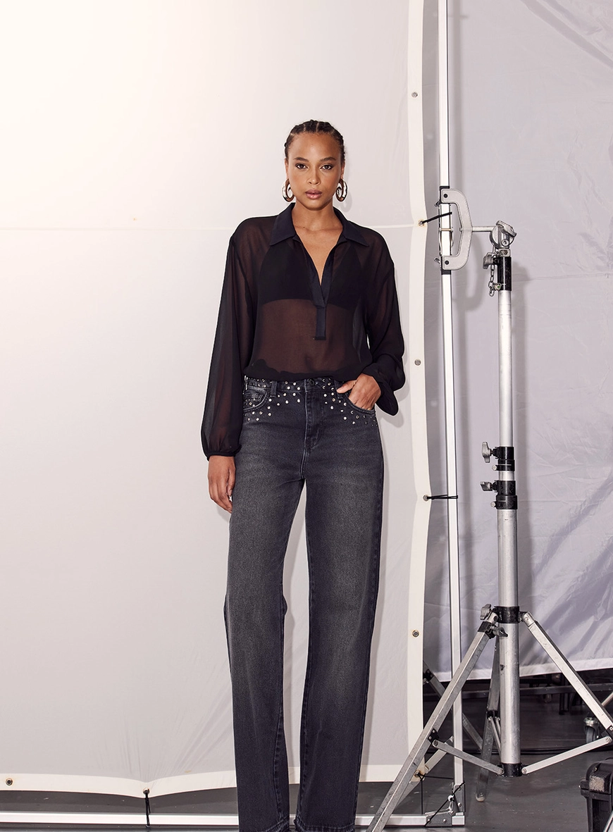 calça wide leg masculina