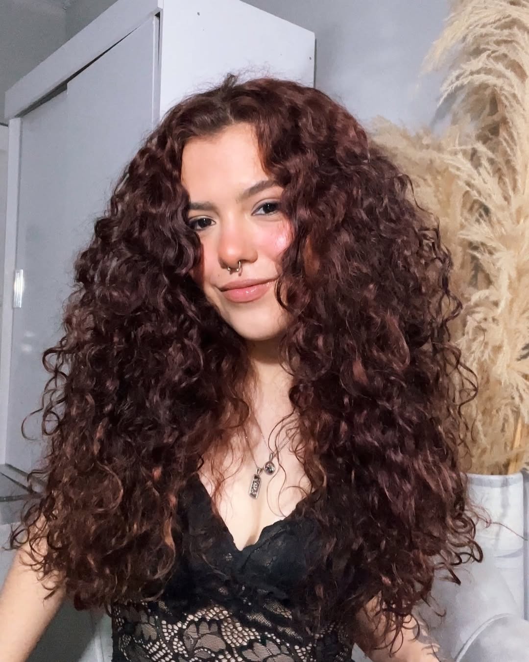 cabelo cacheado ruivo