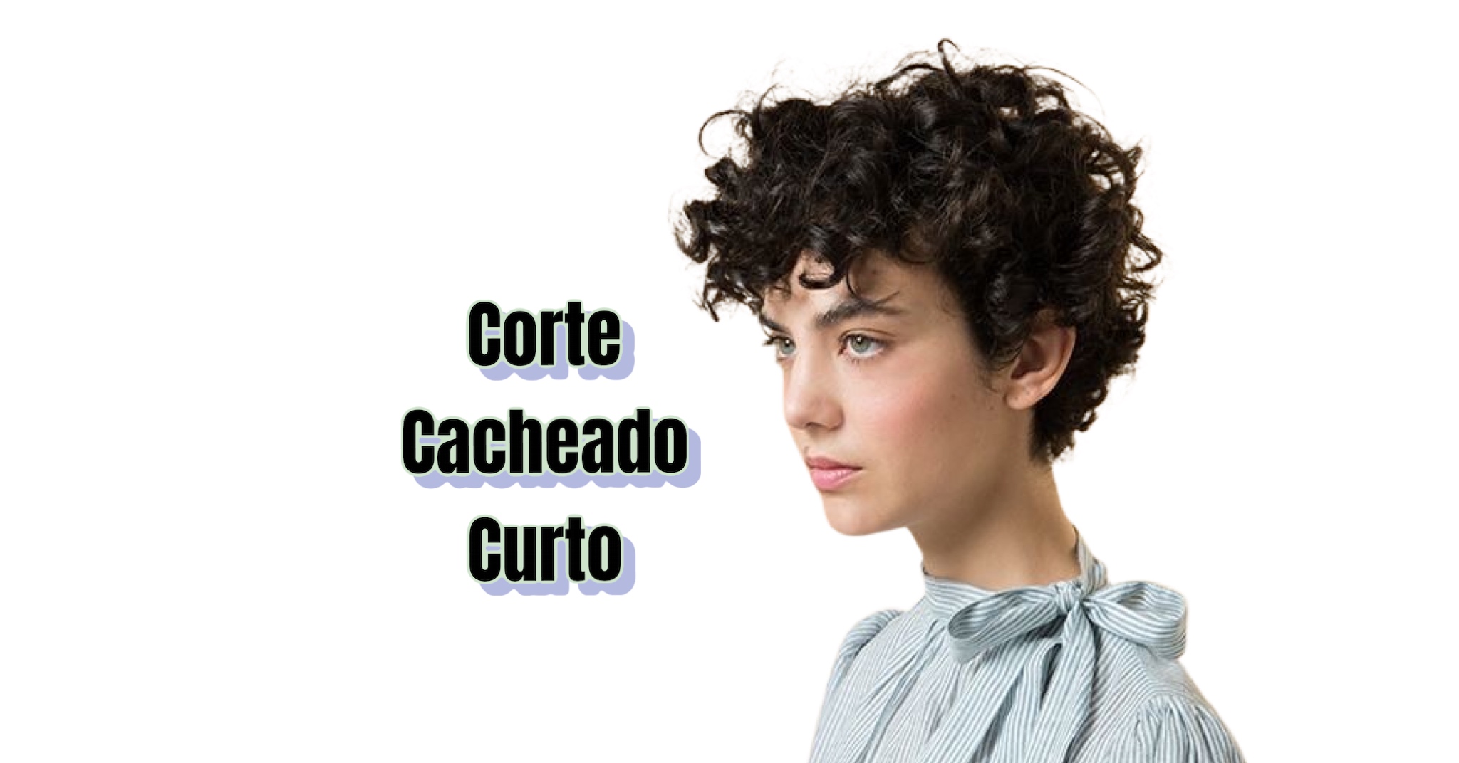 tendências cabelo cacheado curto