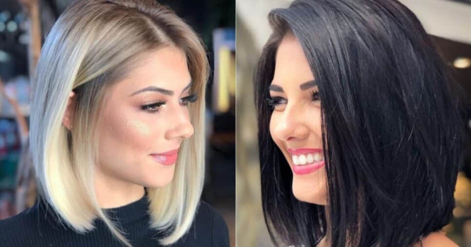 corte reto cabelo ondulado