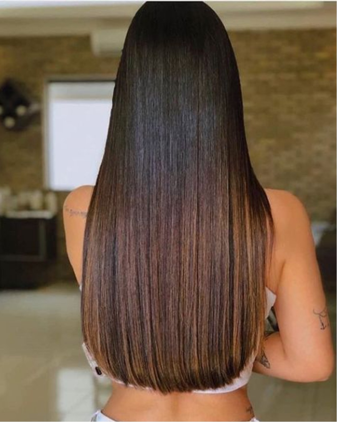 corte reto longo