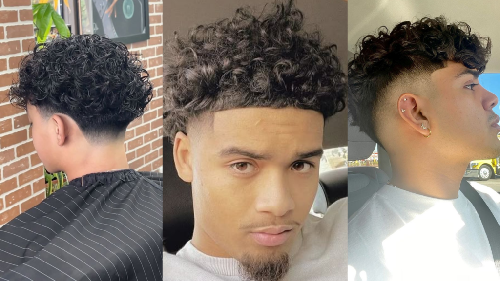 corte em camadas cabelo cacheado homem