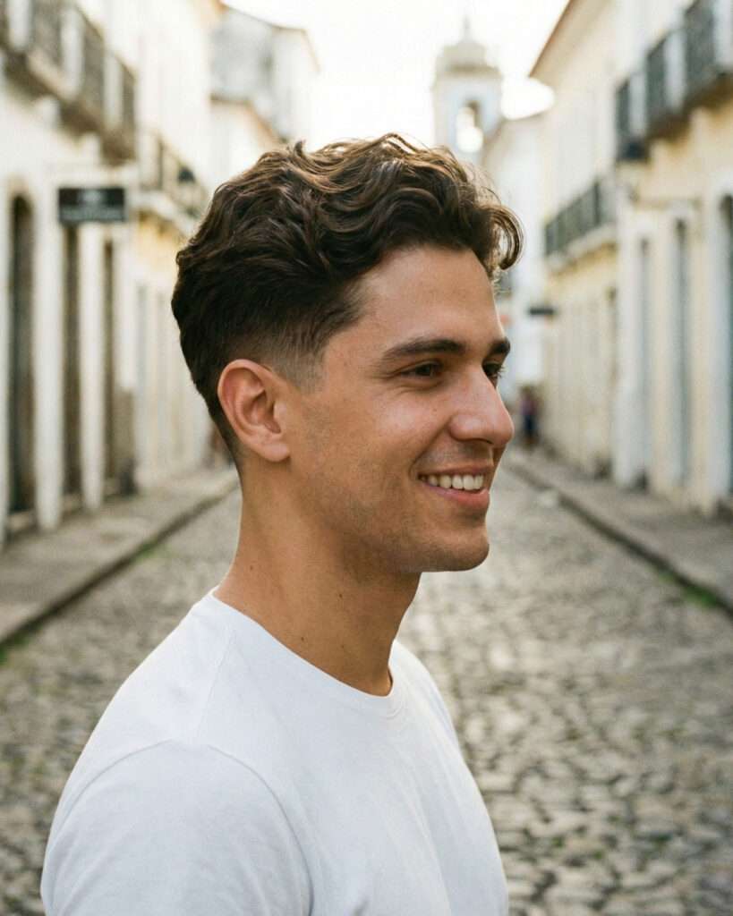manutenção cabelo cacheado homem