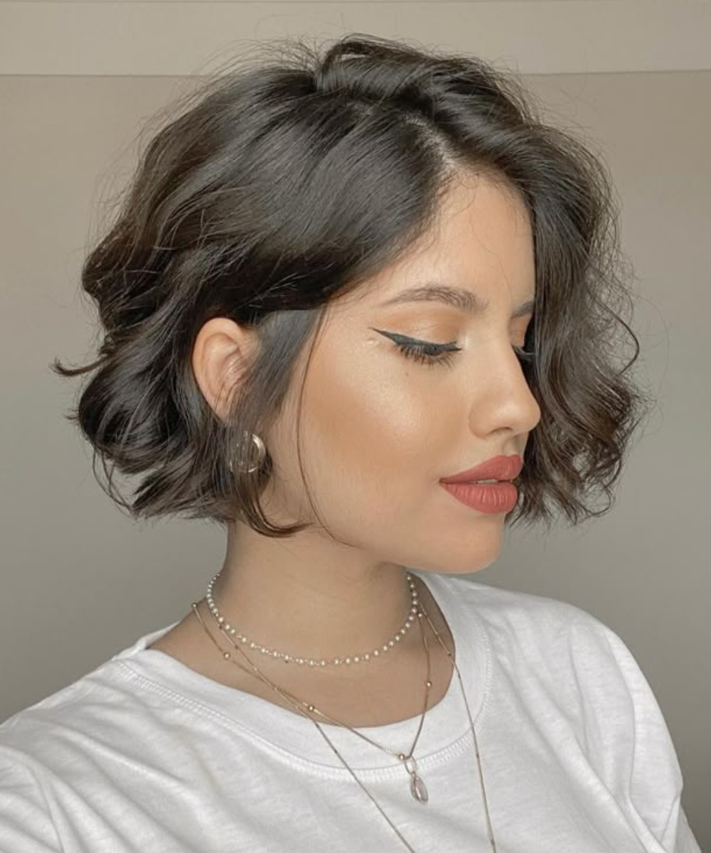 tendências corte cabelo ondulado curto