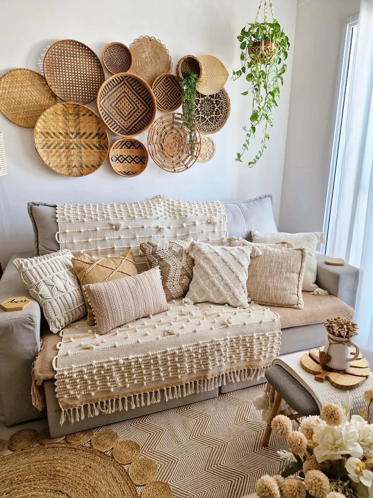 decoração boho para sala