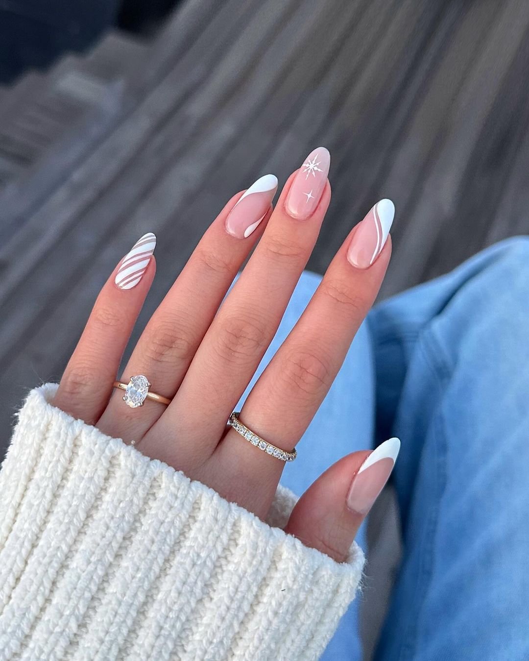efeito milky nails