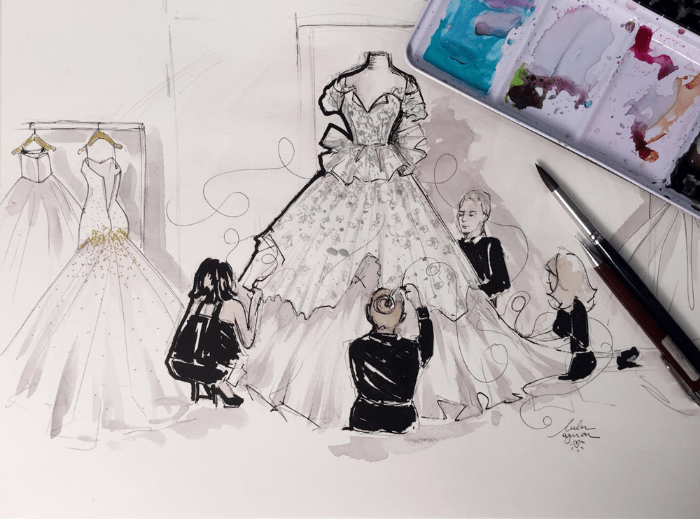 silhuetas de vestidos de noiva para desenhar