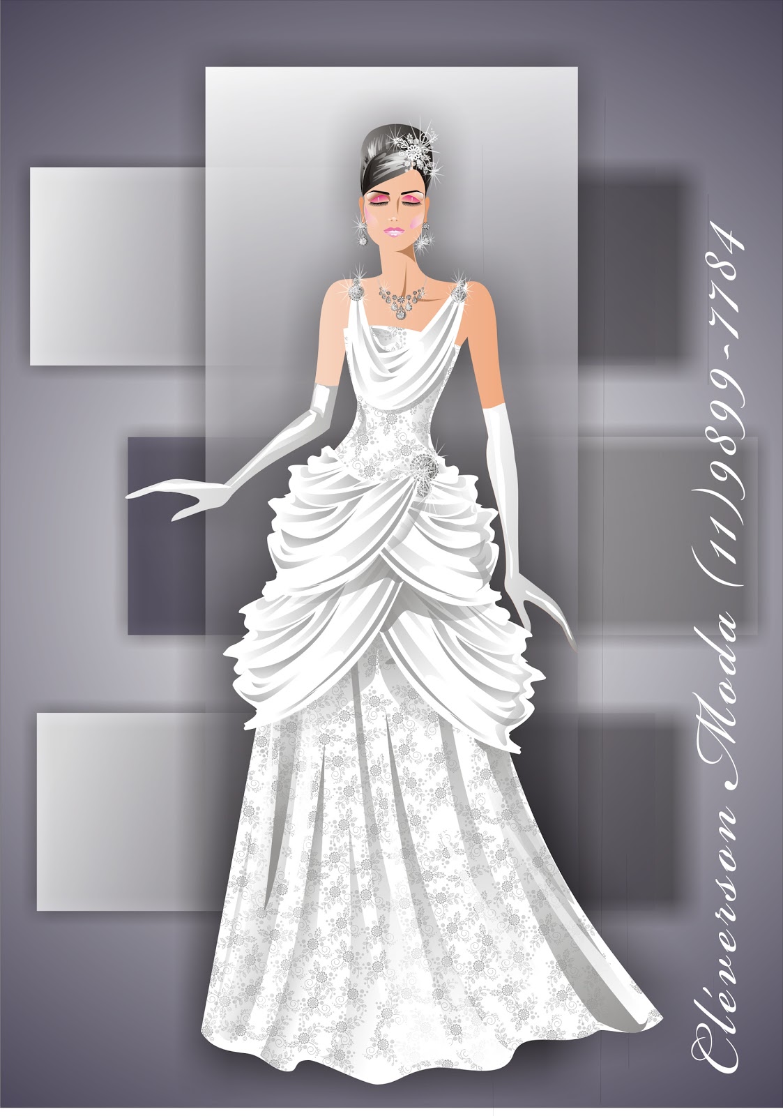 design de vestido de noiva digital
