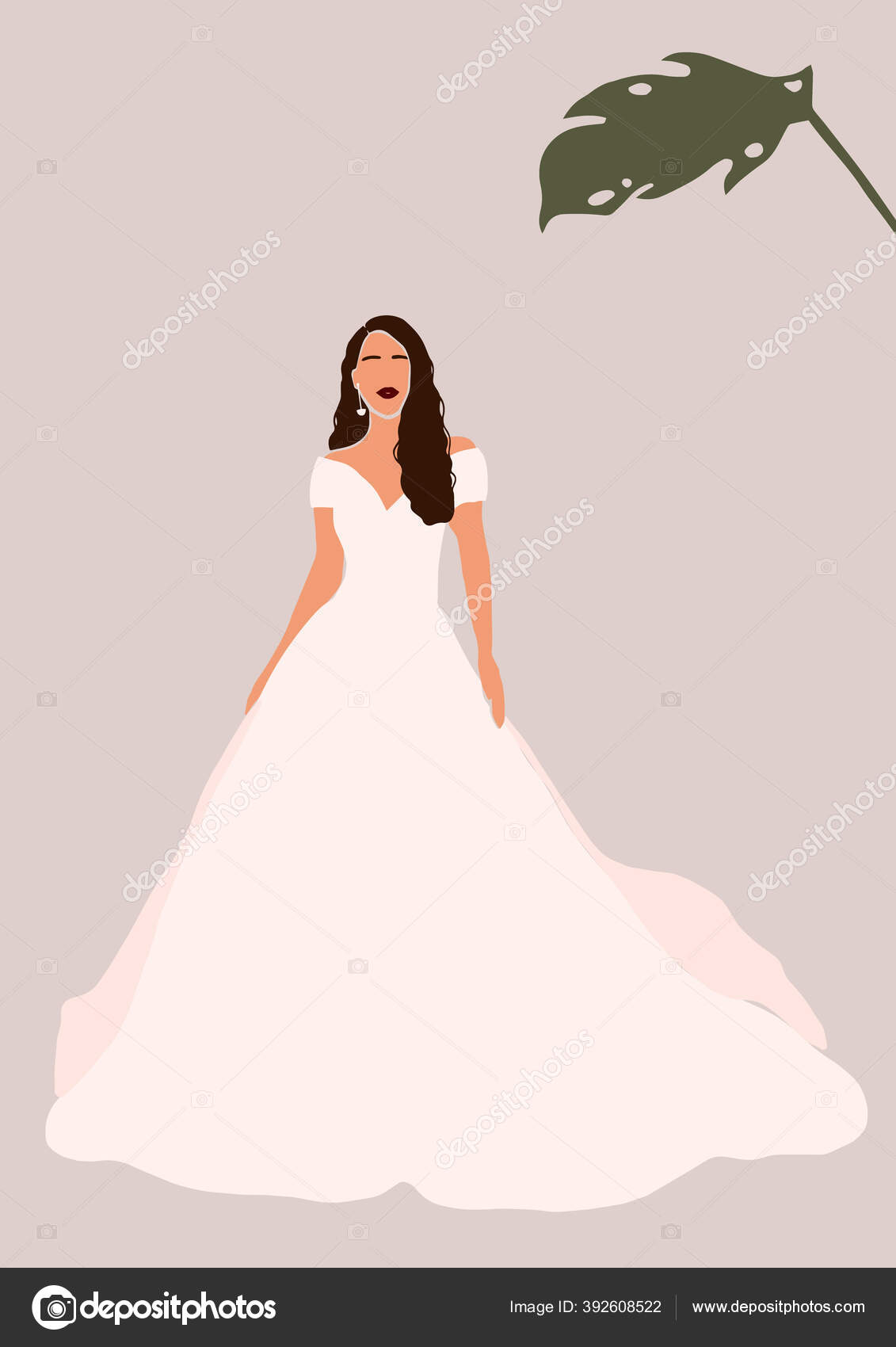 renderização de vestido de noiva