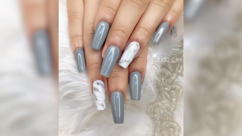 esmalte cinza claro fosco