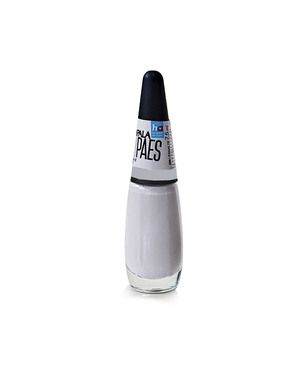 esmalte cinza claro com brilho