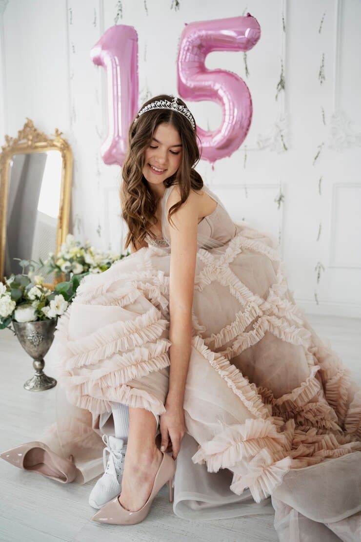 vestido de 15 anos com glitter