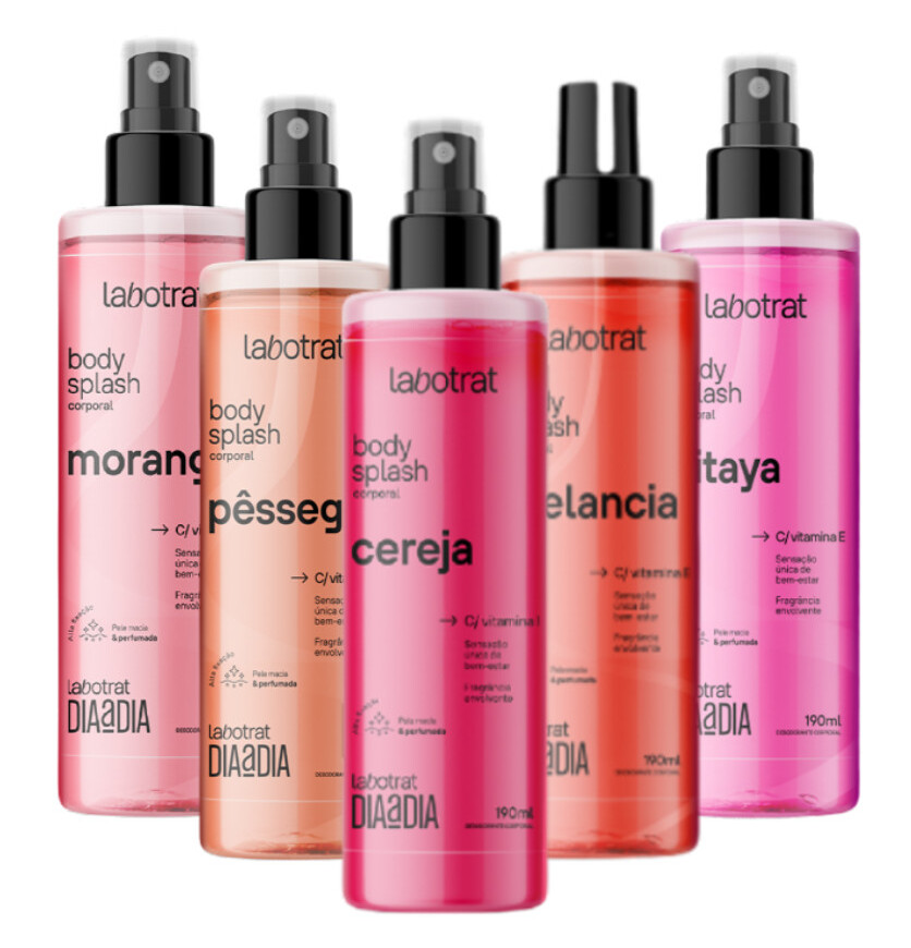 body splash com embalagem premium