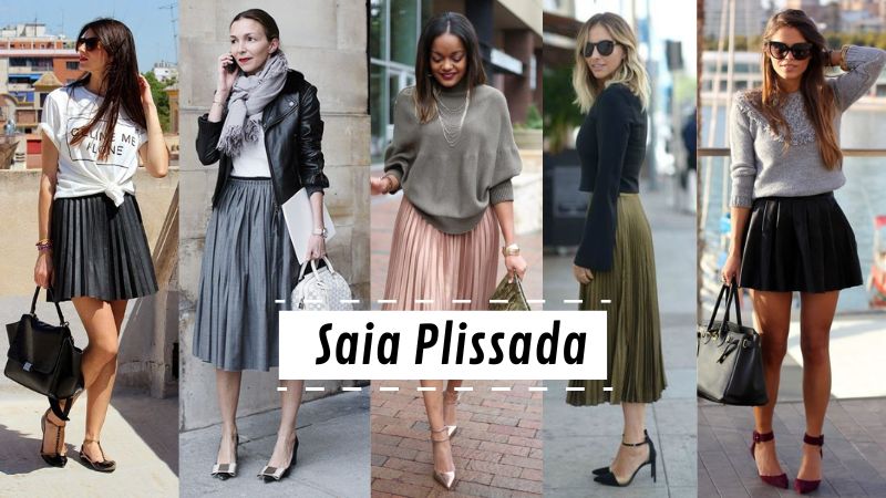 saia plissada no inverno