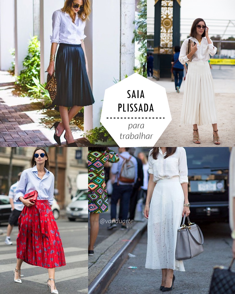 combinar saia plissada com tênis