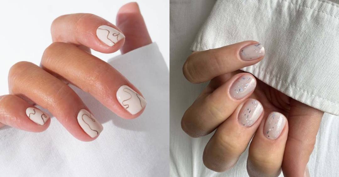 nail art minimalista unhas curtas
