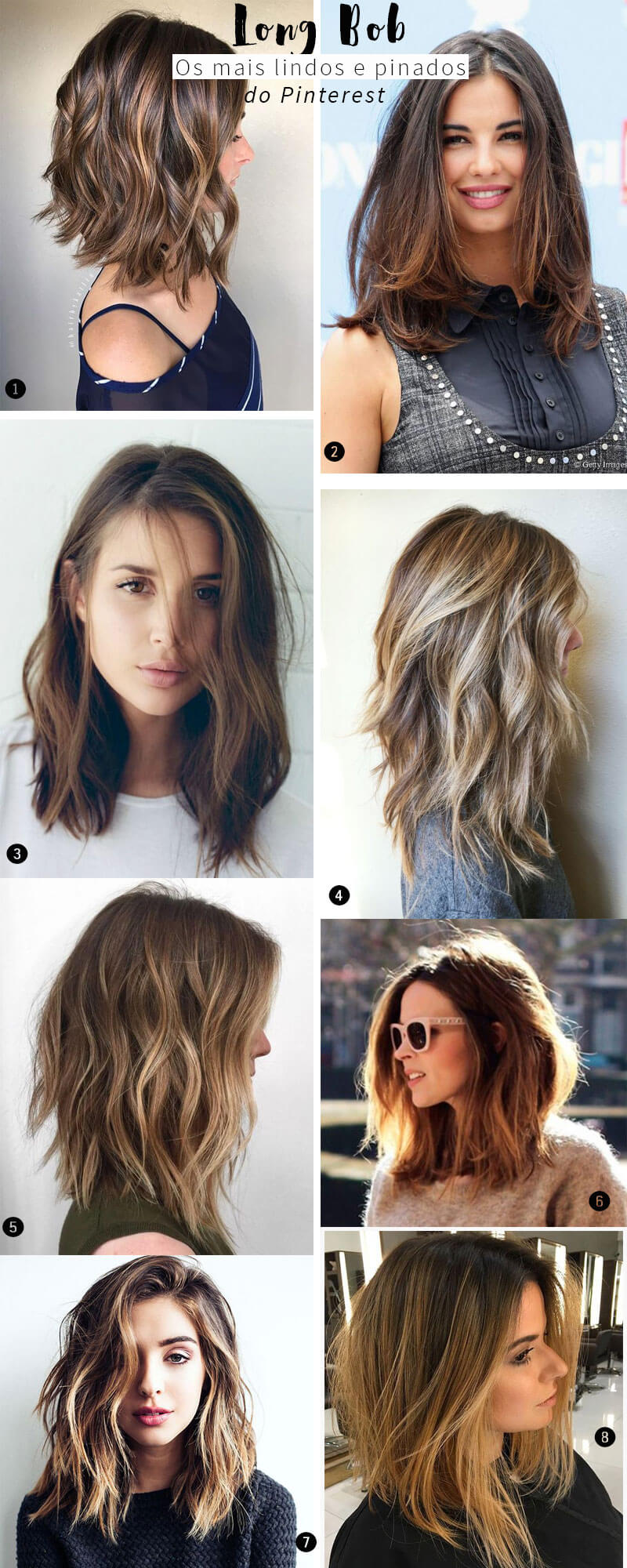 long bob com franja desfiada