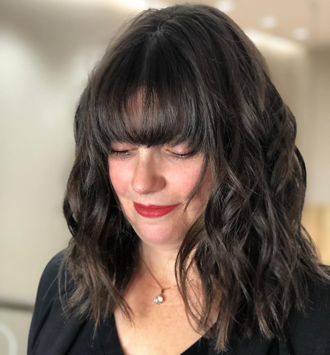 long bob médio cabelo fino