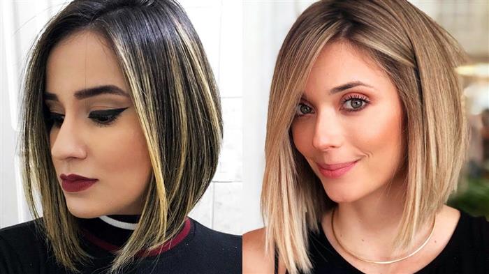 long bob médio cabelo ondulado