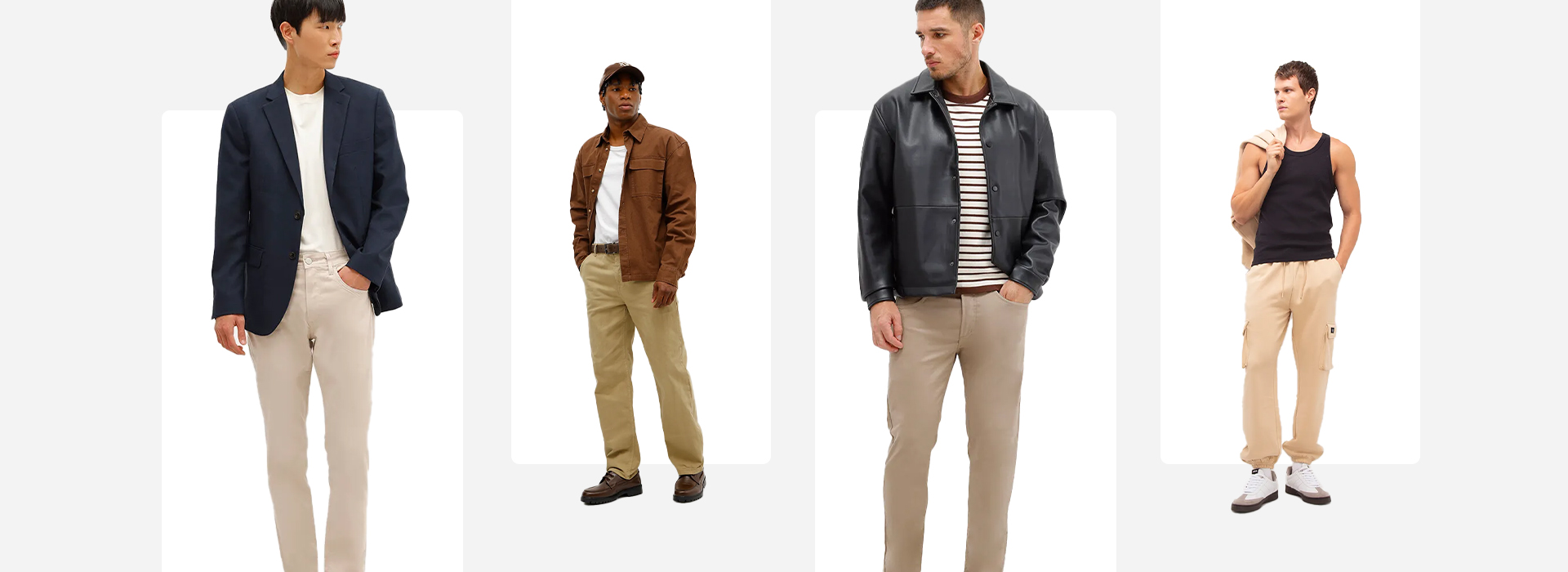 calça bege masculina como usar