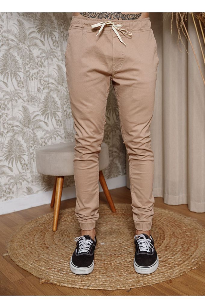 calça bege masculina social