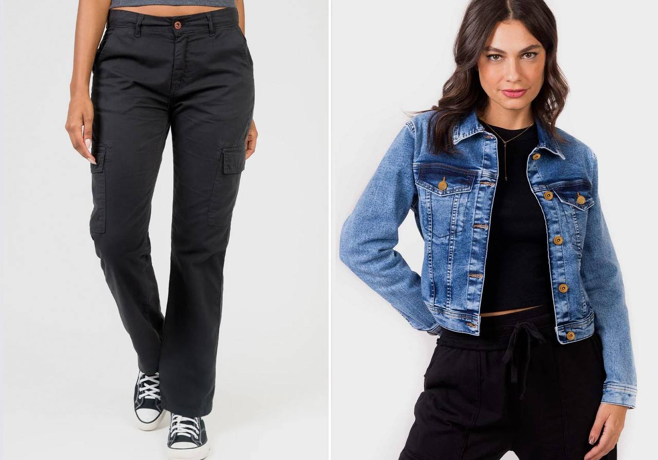 calça cargo preta streetwear