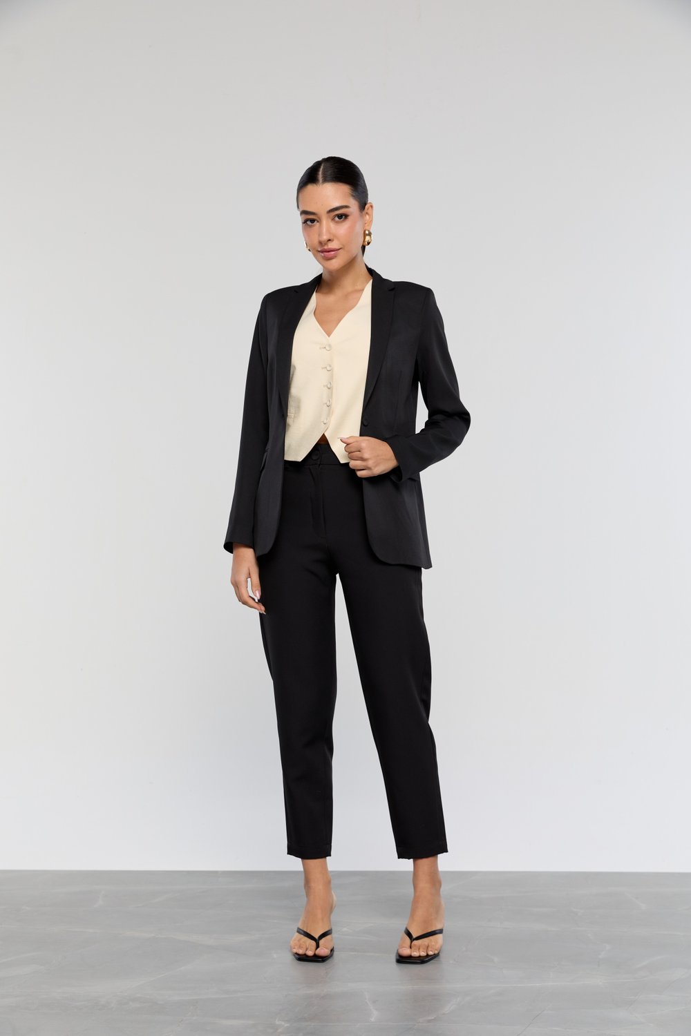 look blazer alfaiataria feminino