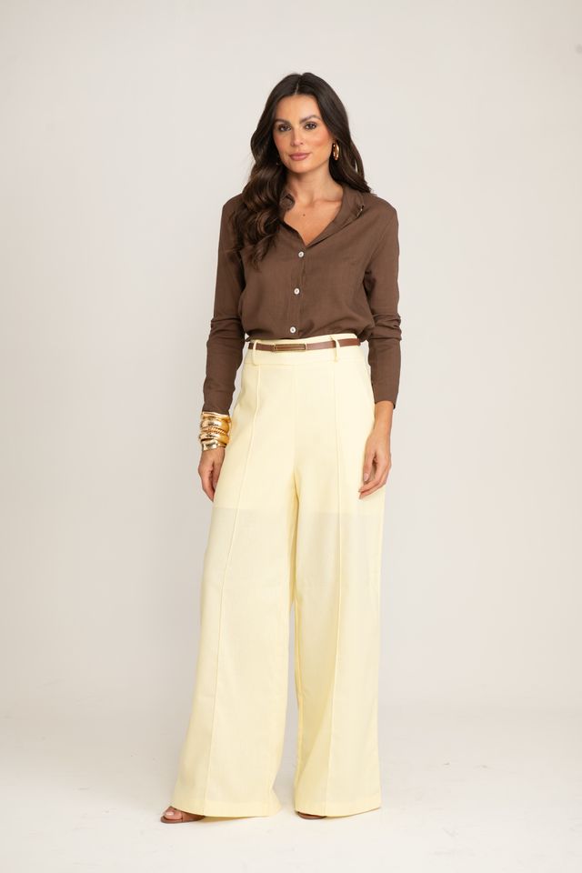 looks com calça amarela