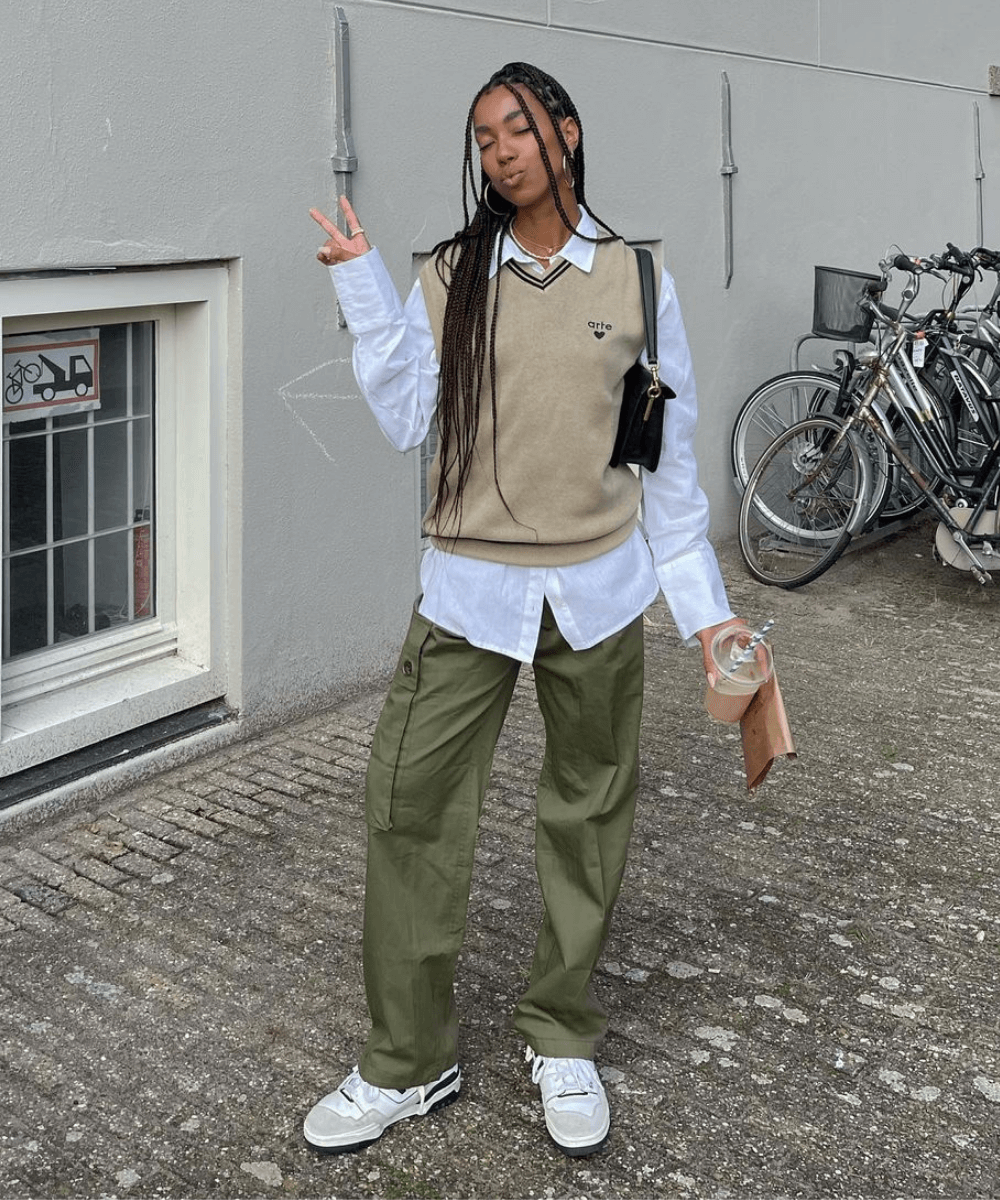 calça cargo com tênis