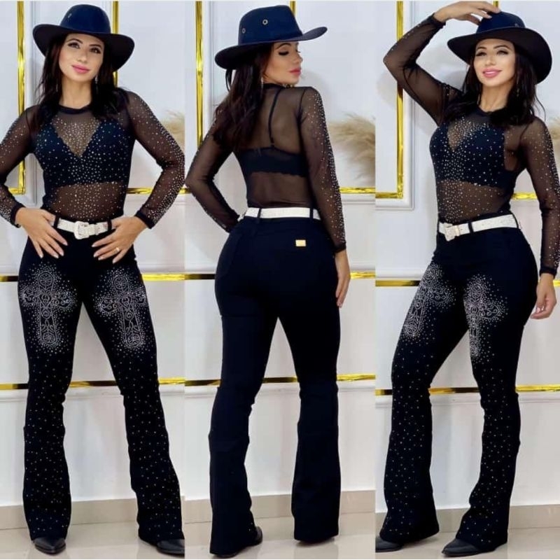 como usar calça flare jeans