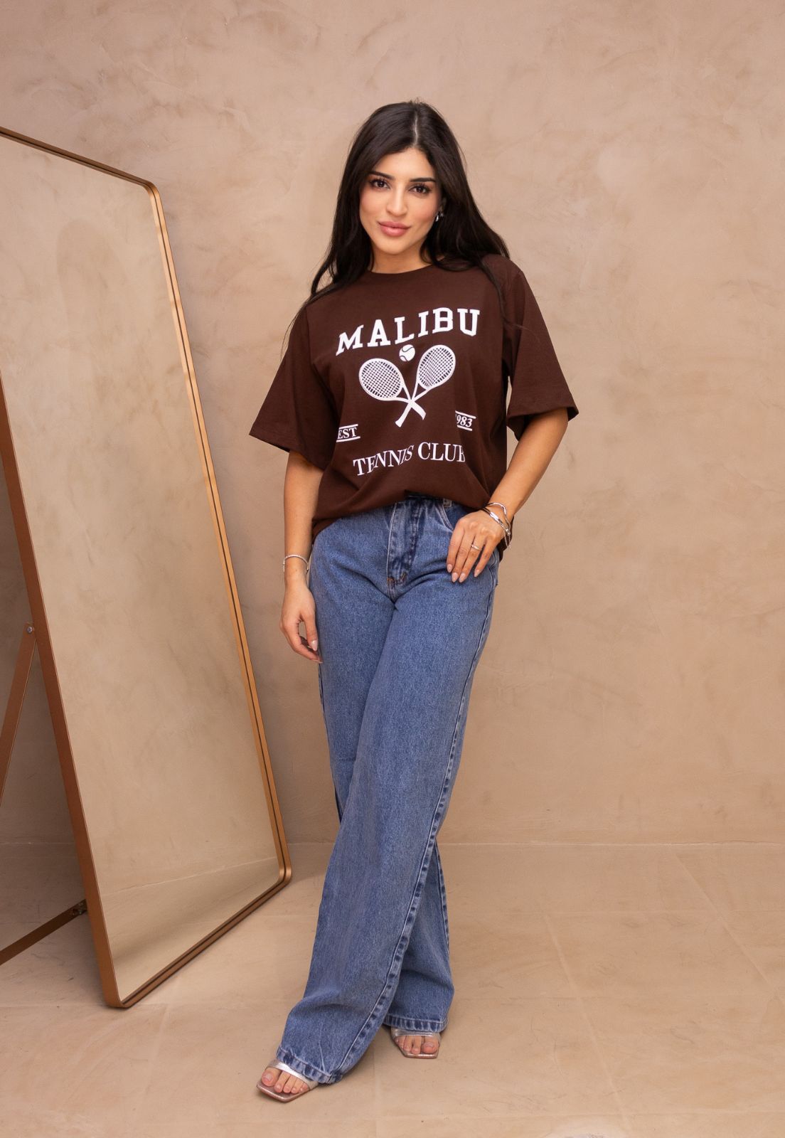 calça flare jeans elegante