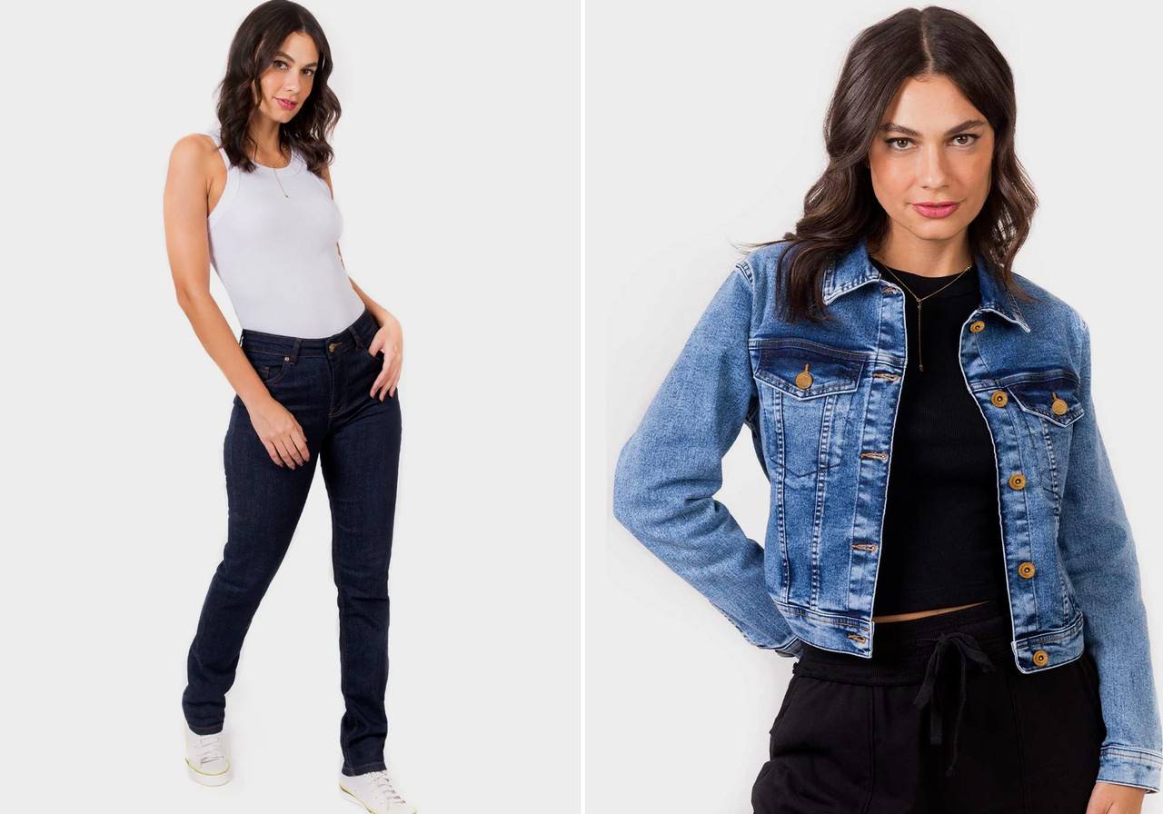 looks com calça jeans wide leg