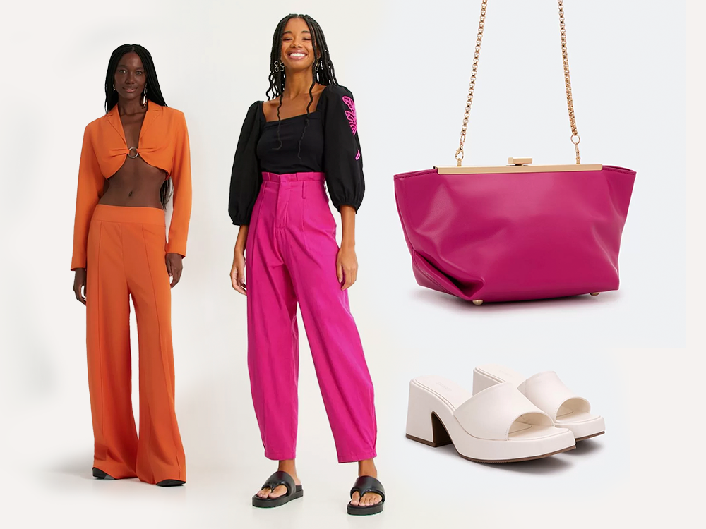 como usar calça rosa pink no trabalho