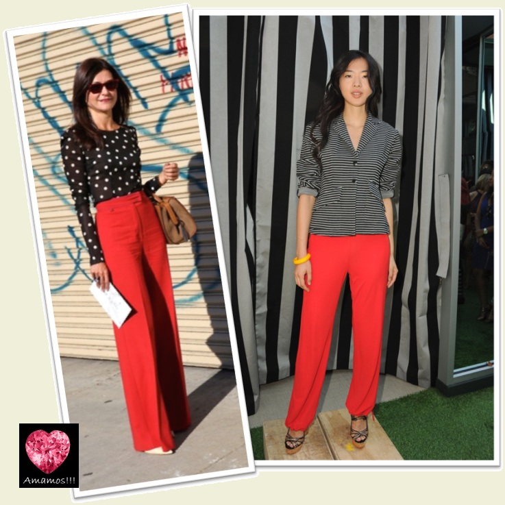 sapato para calça flare vermelha