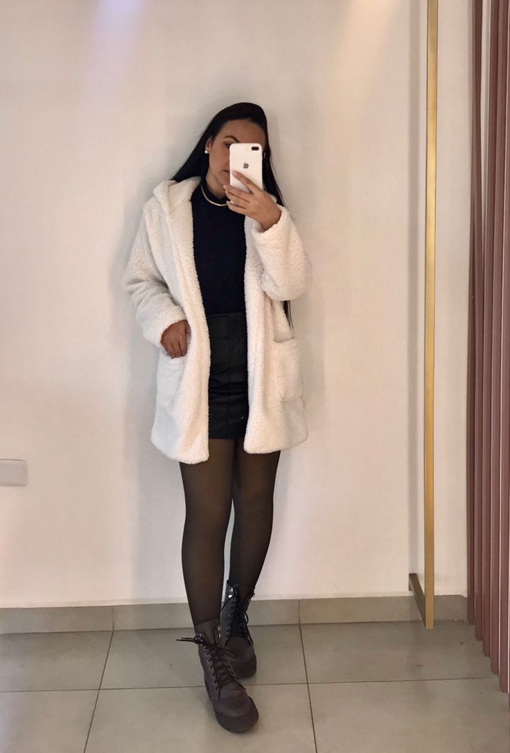 look casaco de pelúcia