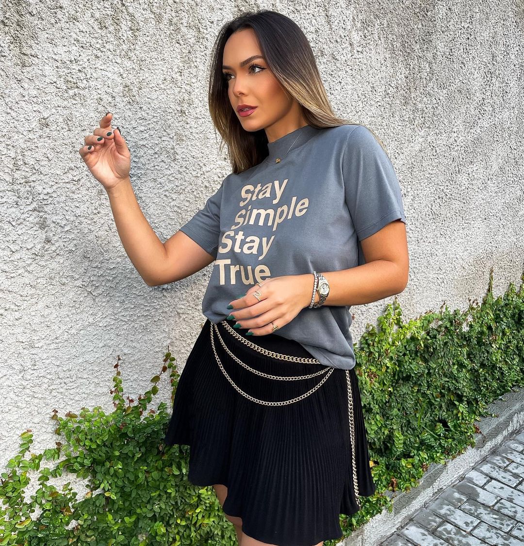 saia preta casual
