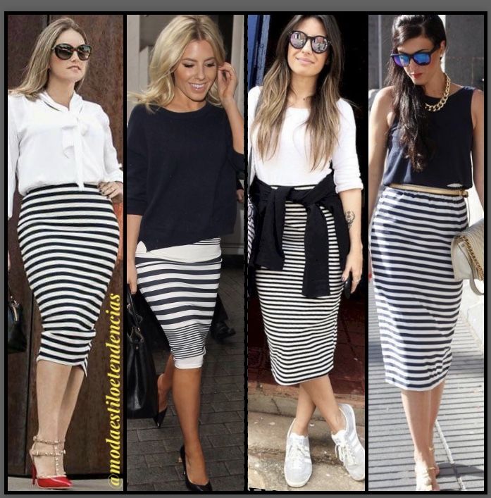 look saia listrada preta e branca