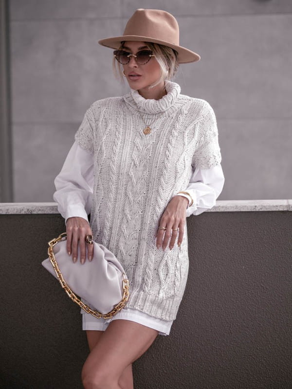 tricot branco cropped