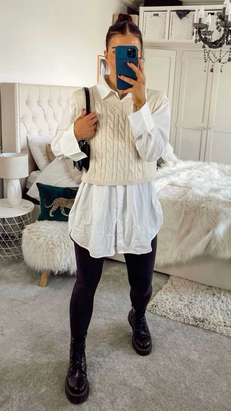 vestido de tricot branco