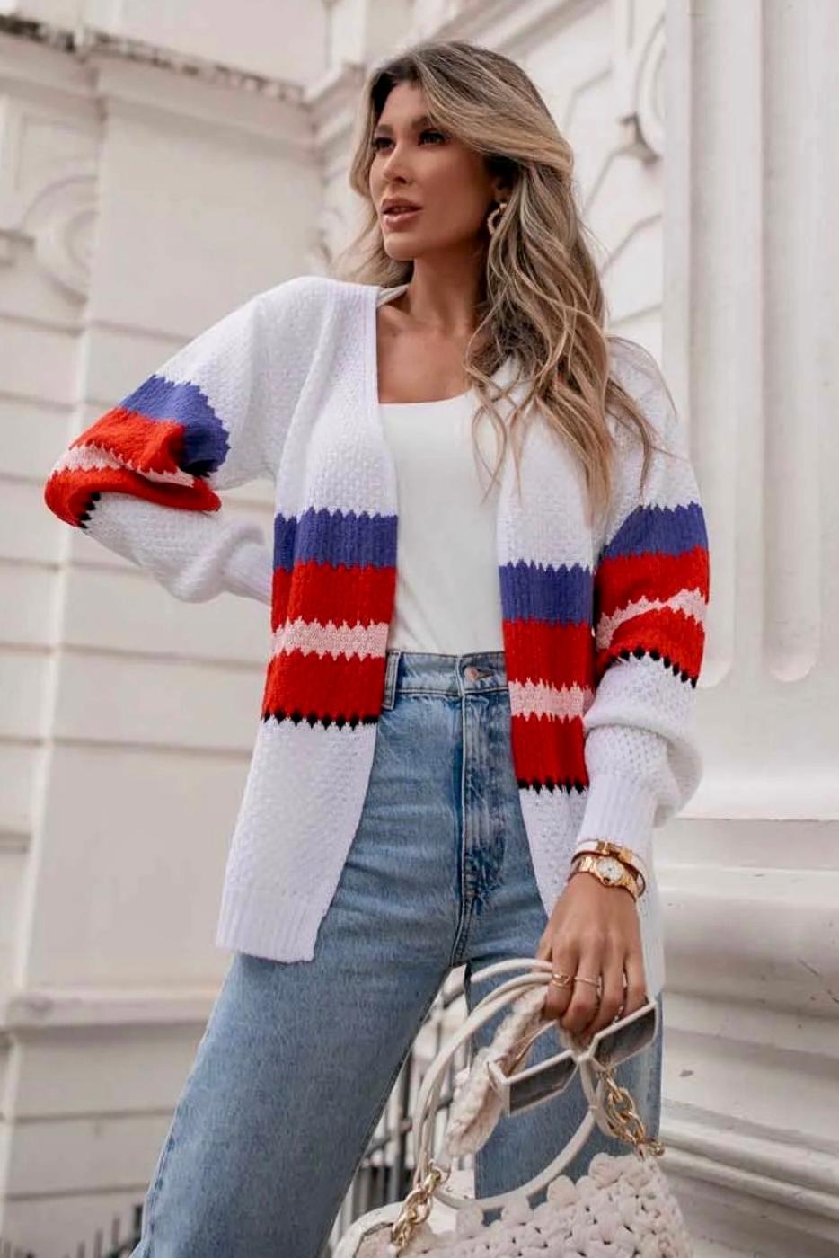 cardigan branco