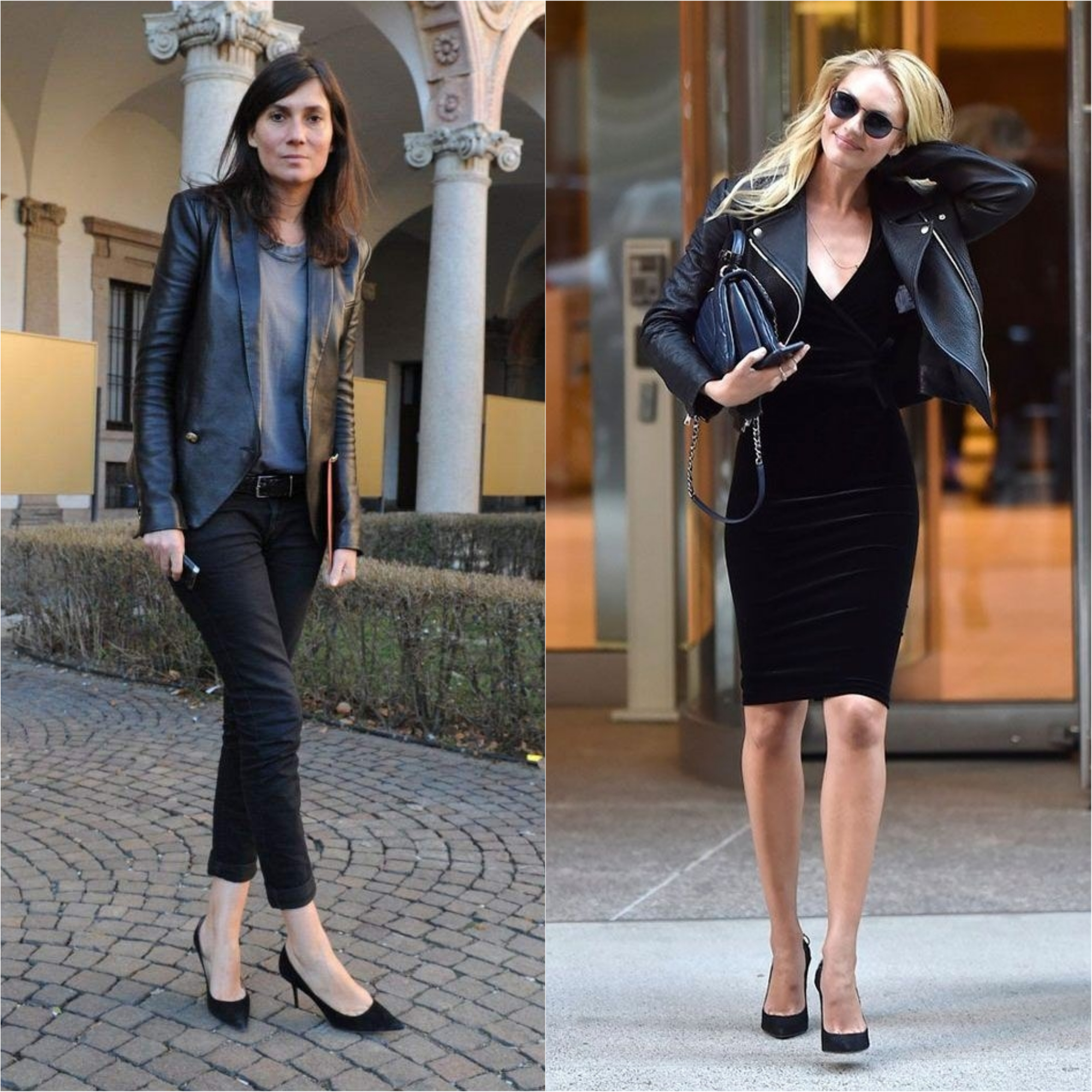 looks com couro para balada