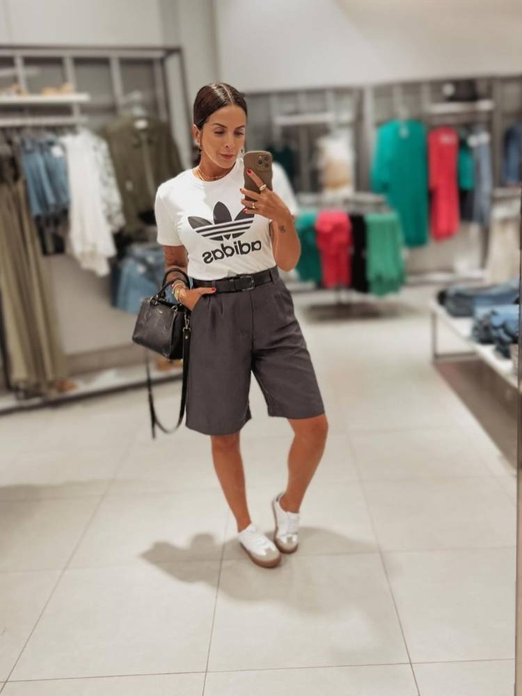 look com bermuda e camisa social