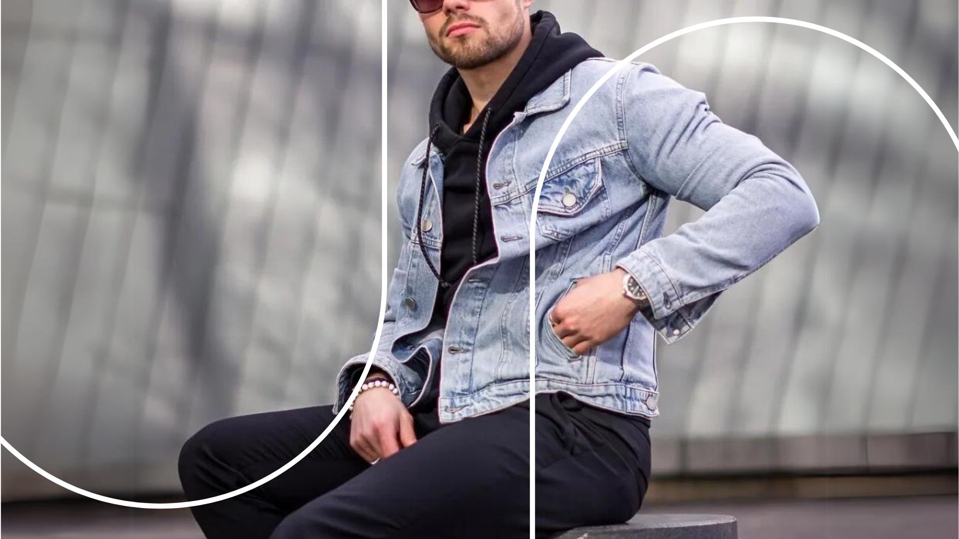 outfits masculinos com jaqueta jeans