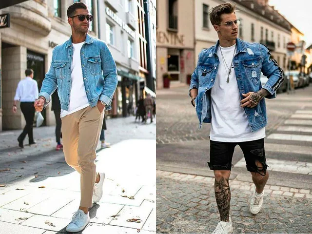 como usar jaqueta jeans masculina