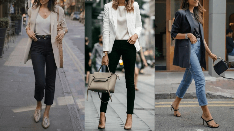 look social feminino com blazer